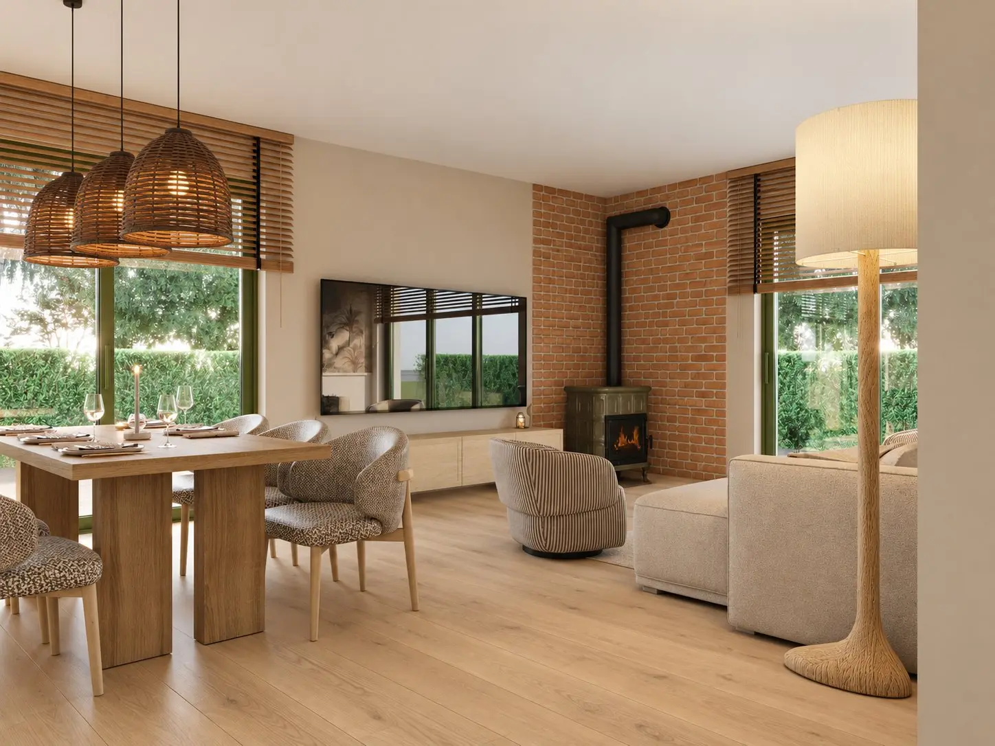 Salon z jadalnią – projekt wnętrza NicaDesign, Warszawa